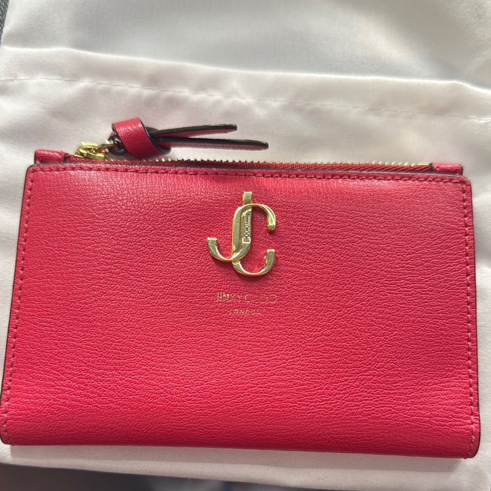 *price drop* Jimmy Choo JC Litzy Compact Wallet, Dragon Fruit